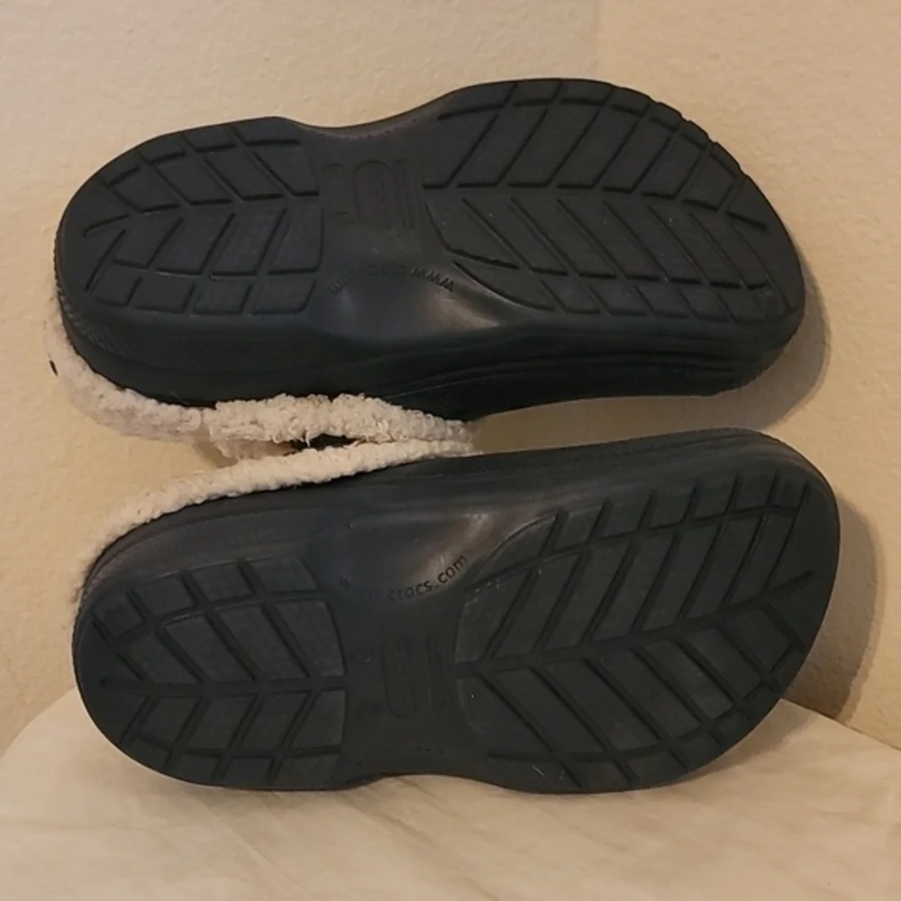 CHILDREN'S CLASSIC CROCS - NAVY‎ WITH FLEECE LINING